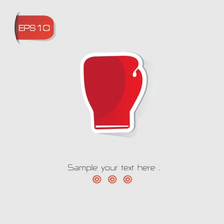 Boxing symbol,Red version,vectorのイラスト素材