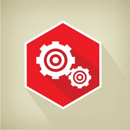 Gears button,vector のイラスト素材