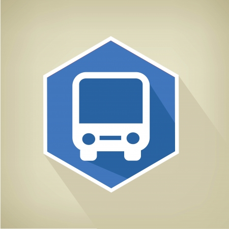 Bus button,Blue version のイラスト素材