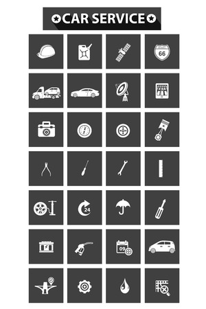 Car service concept icons,Blue version,vectorのイラスト素材