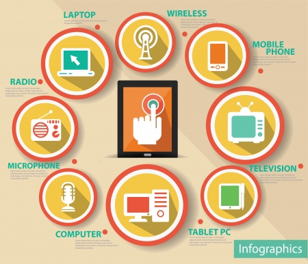 Social Media and technology concept,Abstract,ve ctorのイラスト素材