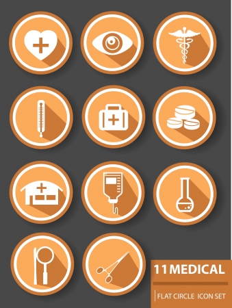 Medical buttons,Orange version のイラスト素材