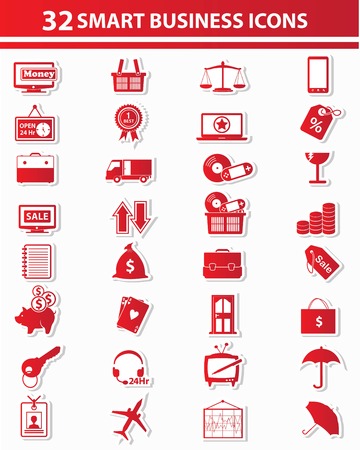 Smart business   marketing icons,Orange version vectorのイラスト素材