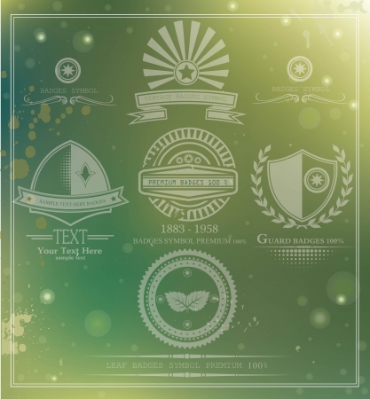 Badges,Vintage style,vectorのイラスト素材