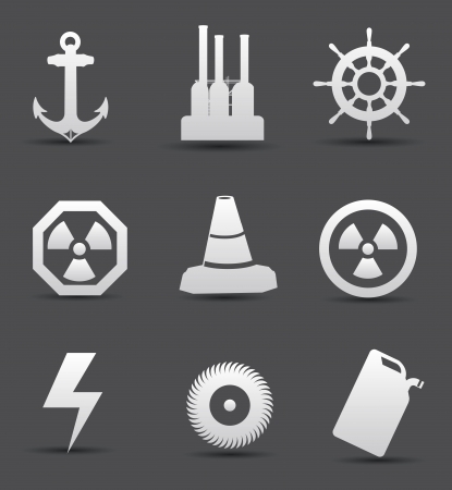 Construction objects,on Dark backgroundのイラスト素材