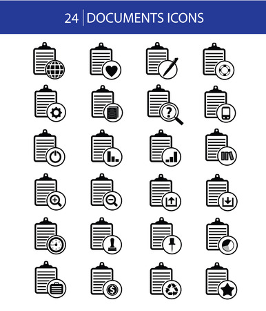 Documents icons,vectorのイラスト素材