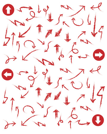 Arrows on white background,red versionのイラスト素材