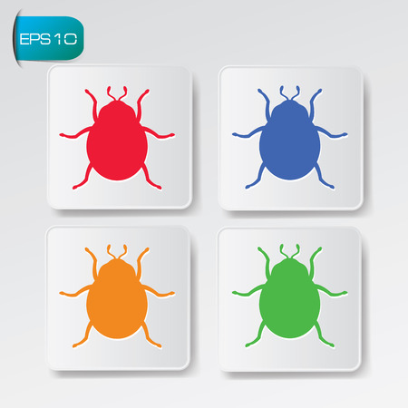 Bug,Virus symbol,vectorのイラスト素材