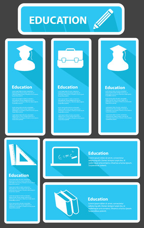 Education banner for text, vectorのイラスト素材