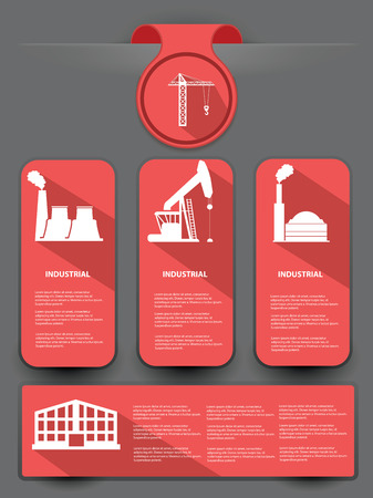 Industrial banner for text,vectorのイラスト素材