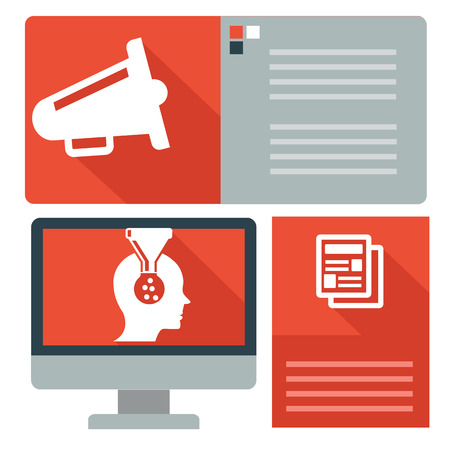 Marketing concept banners,vectorのイラスト素材