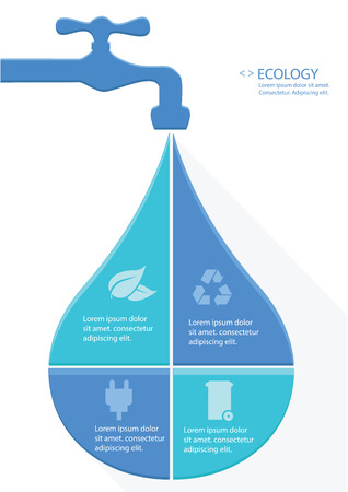 Water Infographics design,vectorのイラスト素材