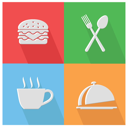 Food and drink icons,vectorのイラスト素材
