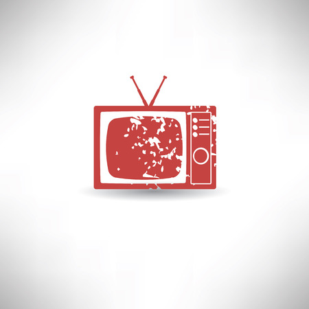 Television symbol,grunge vectorのイラスト素材