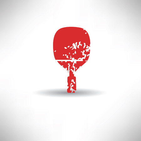 Table tennis symbol,grunge vectorのイラスト素材