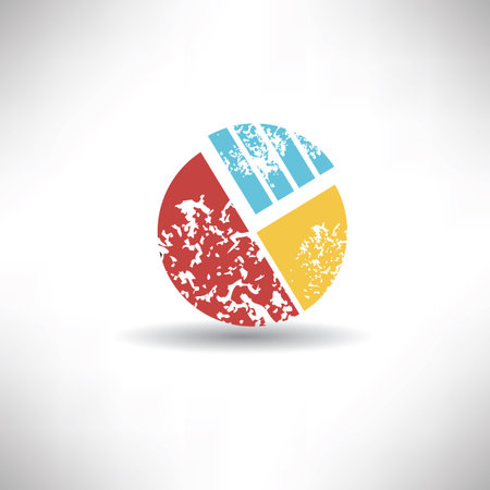 Chart symbol,grunge vectorのイラスト素材
