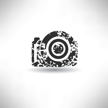 Camera symbol,grunge vectorのイラスト素材