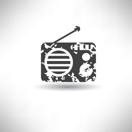 Radio symbol,grunge vectorのイラスト素材
