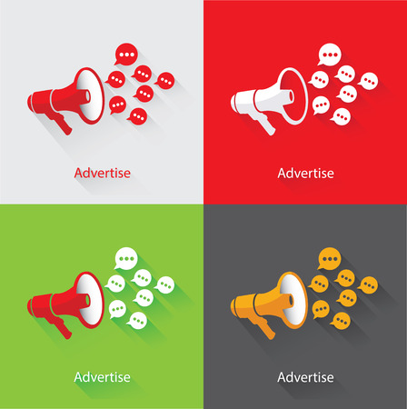 Advertise Concept,vectorのイラスト素材