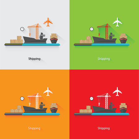 Shipping Concept,vectorのイラスト素材