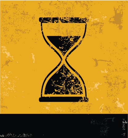 Hourglass symbol,grunge vectorのイラスト素材