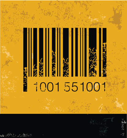 Barcode symbol,grunge vectorのイラスト素材