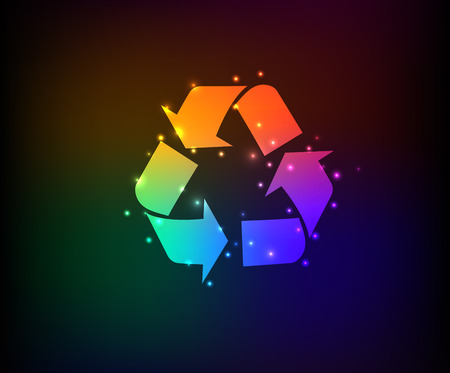 Recycle symbol,Rainbow vectorのイラスト素材