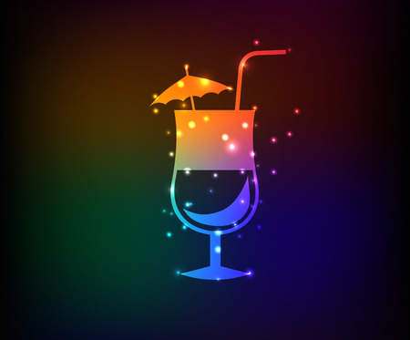 Drink symbol,Rainbow vectorのイラスト素材