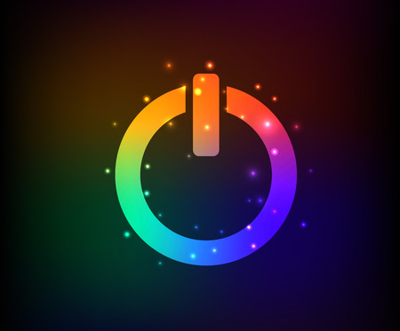 Power symbol,Rainbow vectorのイラスト素材