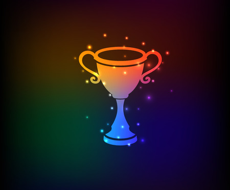 Trophy symbol in Rainbowのイラスト素材