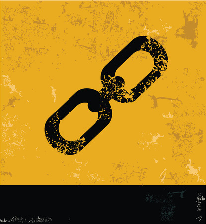 Link symbol in grunge vectorのイラスト素材
