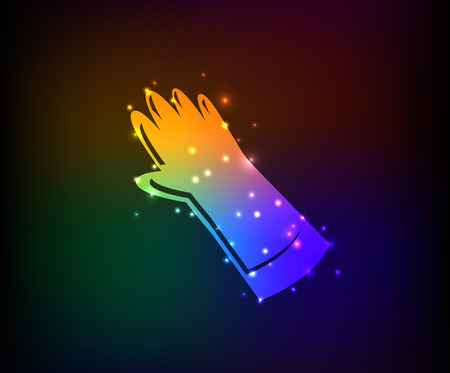 Glove symbol,Rainbow vectorのイラスト素材