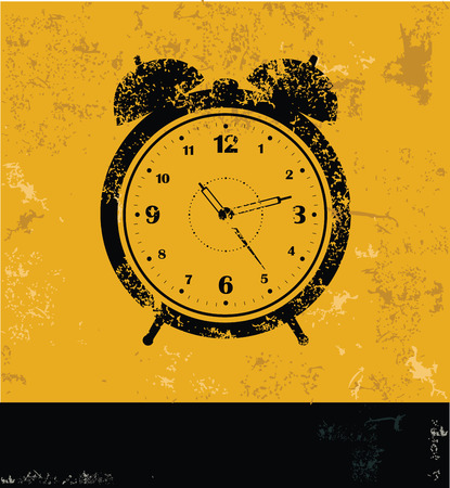 Clock symbol,grunge designのイラスト素材