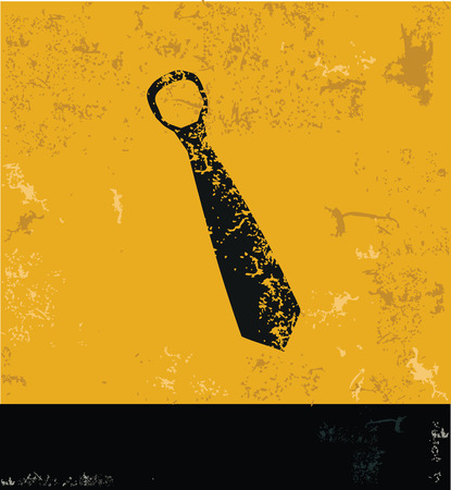 Tie symbol in grungeのイラスト素材