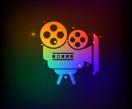 Video camera symbol in Rainbowのイラスト素材