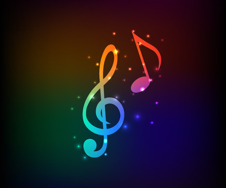 Song symbol,Rainbow vectorのイラスト素材