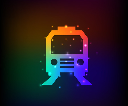 Train symbol,Rainbow vectorのイラスト素材