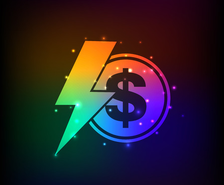Money symbol,Rainbow vectorのイラスト素材
