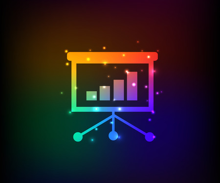 Presentation symbol,Rainbow vectorのイラスト素材