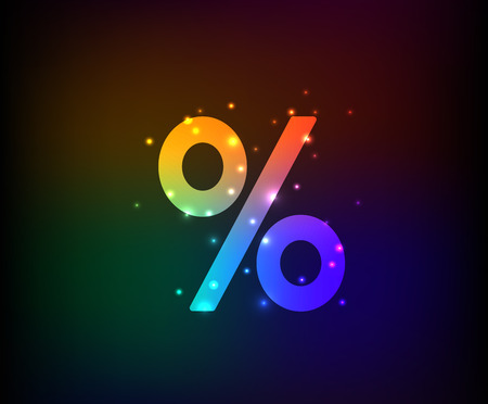 Percent symbol,Rainbow vectorのイラスト素材