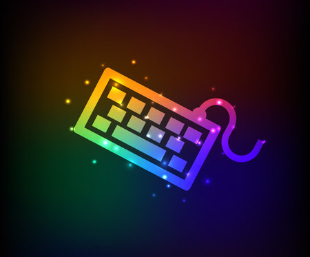 Keyboard symbol,Rainbow vectorのイラスト素材