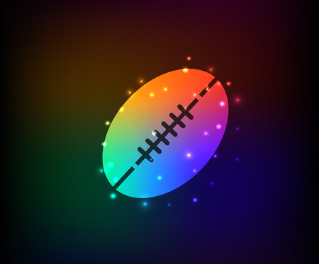Rugby symbol,Rainbow vectorのイラスト素材