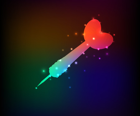  Dart symbol,Rainbow vectorのイラスト素材