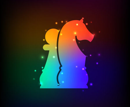 Chess symbol,Rainbow vectorのイラスト素材