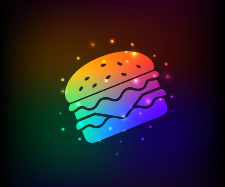 Hamburger symbol,Rainbow vectorのイラスト素材