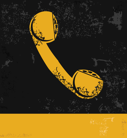 Telephone symbol,grunge vectorのイラスト素材
