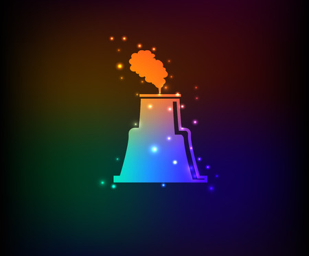 Nuclear symbol,rainbow vectorのイラスト素材
