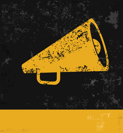 Megaphone symbol,grunge vectorのイラスト素材