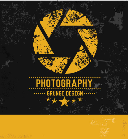 Shutter symbol,grunge vectorのイラスト素材