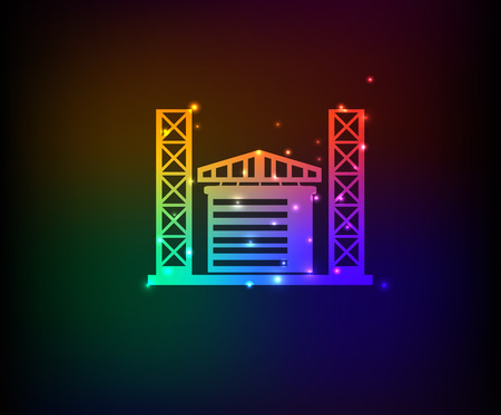 Factory symbol,rainbow vectorのイラスト素材